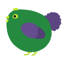 A viridian and overcast chicken