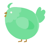 A spring chicken with a head pattern