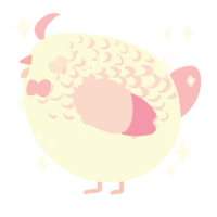 A white and pink chicken with a half-lace pattern