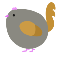 A ash and gold chicken