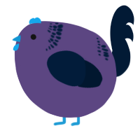 A overcast and tumblr chicken with a neck-band pattern