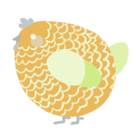 A honey and apple chicken with a lace pattern