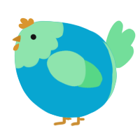 A cerulean and spring chicken with a head pattern