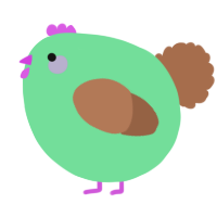 A spring and brown chicken