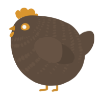 A bark chicken with a bar pattern