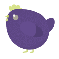 A overcast chicken with a double-lace pattern