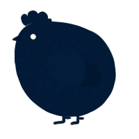 A tumblr chicken with a speckle pattern