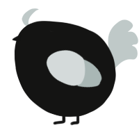 A black and silver chicken