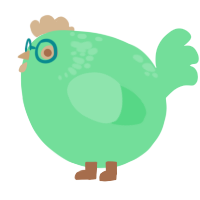 A spring chicken with a neck-speckle pattern