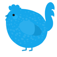 A sky chicken with a speckle pattern