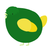 A leaf and yellow chicken