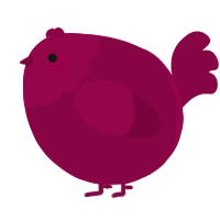 A maroon chicken with a head pattern