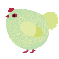 A gluppy and lemon chicken with a double-lace pattern