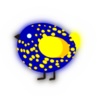 A tumblr and ochre chicken with a speckle pattern