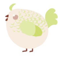 A cream and lemon chicken with a half-lace pattern
