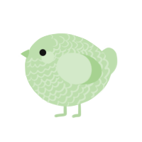 A gluppy chicken with a lace pattern