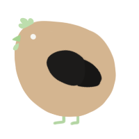 A beige and sable chicken