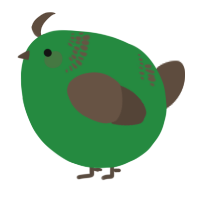 A viridian and bark chicken with a neck-band pattern