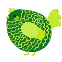 A leaf and lime chicken with a lace pattern