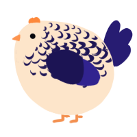 A tumblr and lemon chicken with a half-lace pattern