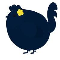 A tumblr chicken with a head pattern