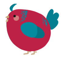 A crimson and sea chicken with a neck-band pattern