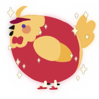 A crimson and honey chicken with a head pattern