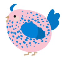 A rose and sapphire chicken with a speckle pattern