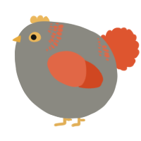 A ash and vermilion chicken with a neck-band pattern
