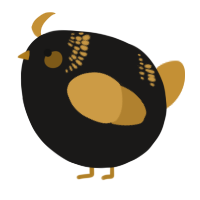 A sable and gold chicken with a neck-band pattern