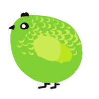 A grass and lime chicken with a half-lace pattern