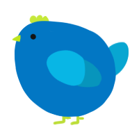 A sapphire and cerulean chicken