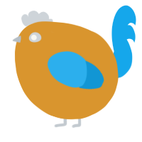 A orange and sky chicken