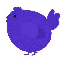 A indigo chicken with a lace pattern