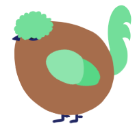 A brown and spring chicken