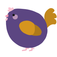 A overcast and ochre chicken
