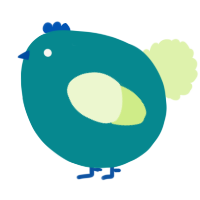 A teal and apple chicken