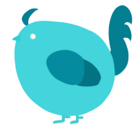 A aqua and sea chicken