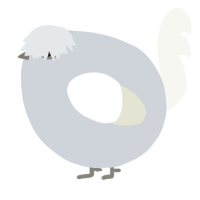 A mist and white chicken