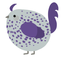 A silver and overcast chicken with a speckle pattern