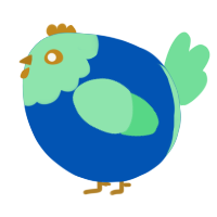 A ultramarine and spring chicken with a head pattern