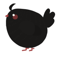A sable chicken with a bar pattern