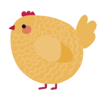 A honey chicken with a lace pattern