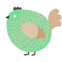 A spring and beige chicken with a lace pattern