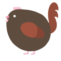 A bark and russet chicken