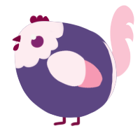 A overcast and rose chicken with a head pattern