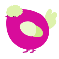 A fuchsia and apple chicken