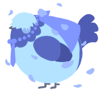 A apple and overcast chicken with a head pattern