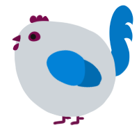 A mist and sapphire chicken