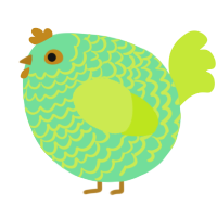 A spring and lime chicken with a lace pattern